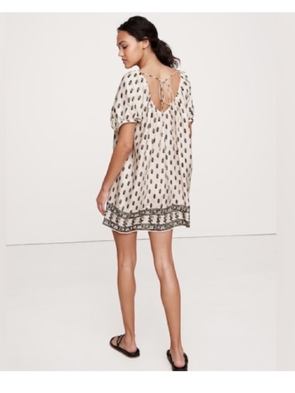 BANANA REPUBLIC VISCOSE-LINEN MINI DRESS